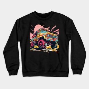 pop art  style 4x4 offroad crawler truck Crewneck Sweatshirt